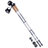 Палки для скандинавской ходьбы Rainbow, 77-135 см, 2-секционные, серый/белый